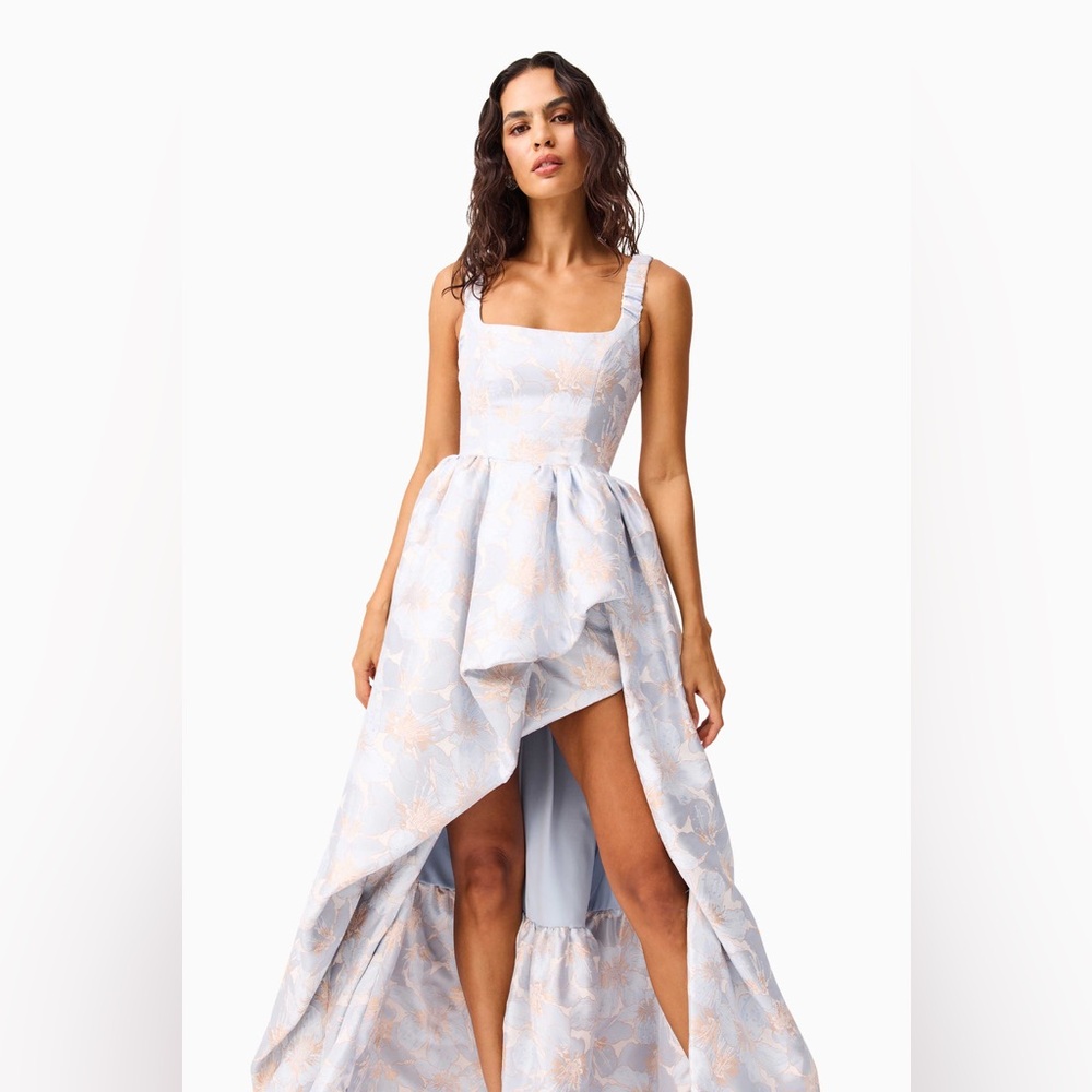 Elliatt Fiorella Jacquard Gown in Blue Evening Wedding Dress size S NWT - Picture 2 of 10